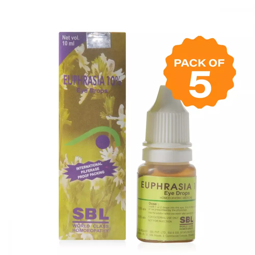 SBL Euphrasia(10%) Eye Drops (10ml, Pack of 5)