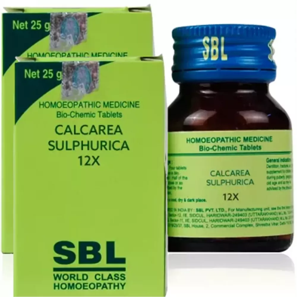 SBL Calcarea Sulphuricum 12X (25g, Pack of 2)