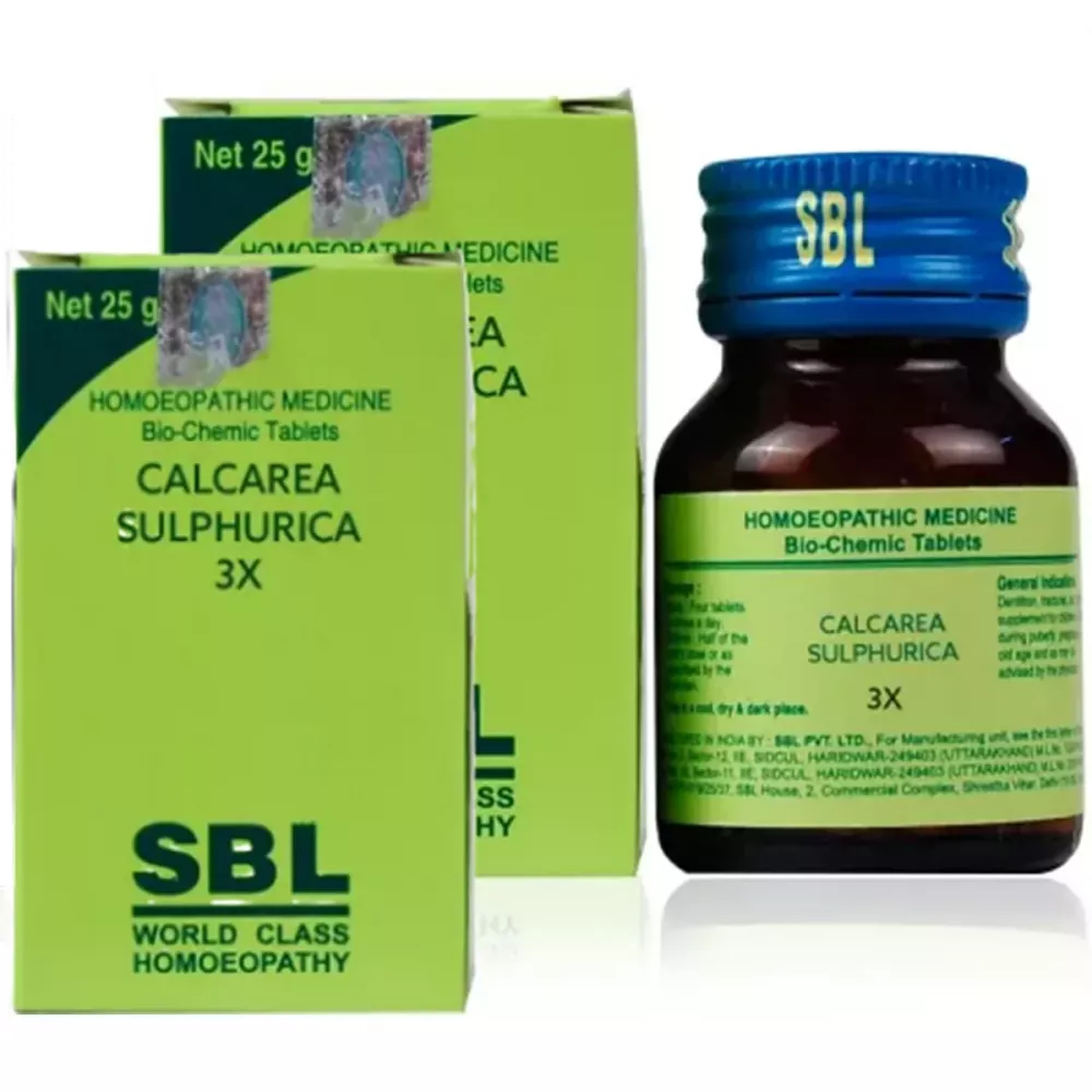 SBL Calcarea Sulphuricum 3X (25g, Pack of 2)