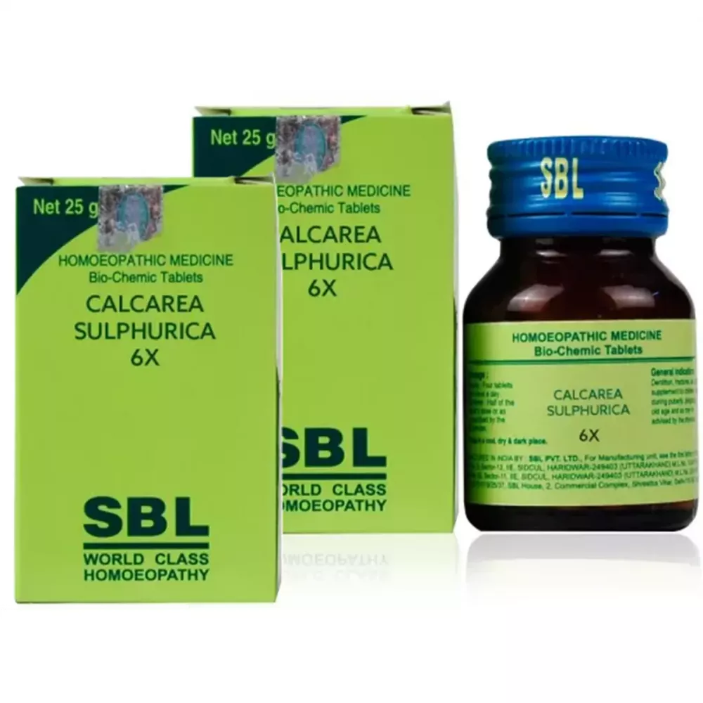 SBL Calcarea Sulphuricum 6X (25g, Pack of 2)