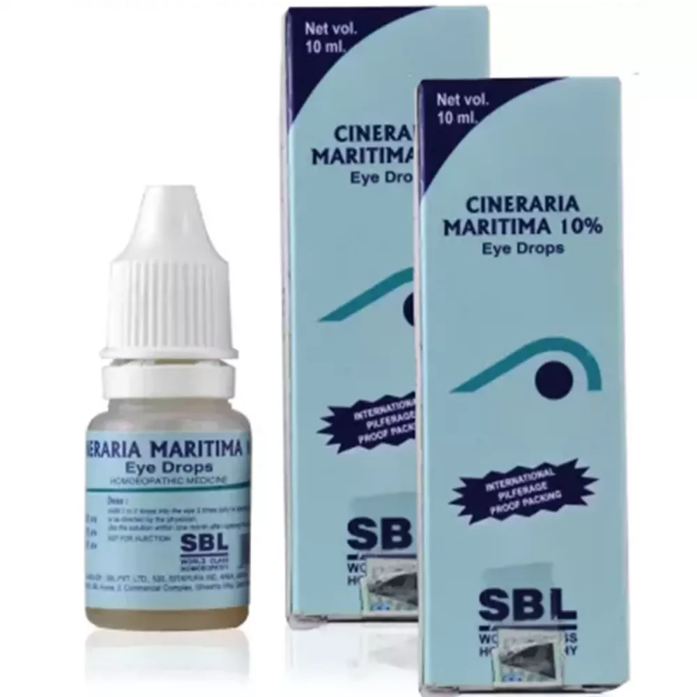 SBL Cineraria Maritima(10%) Eye Drops (10ml, Pack of 2)