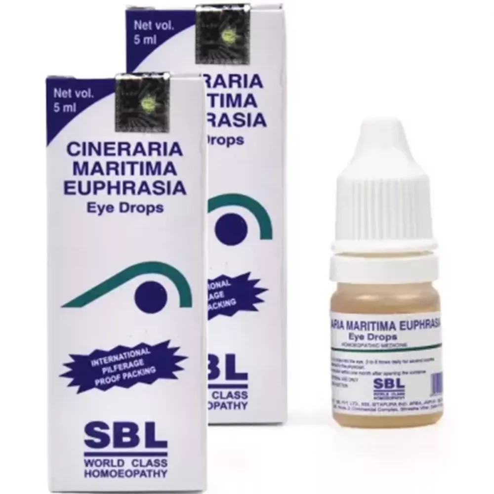 SBL Cineraria Maritima Euphrasia Eye Drops (5ml, Pack of 2)