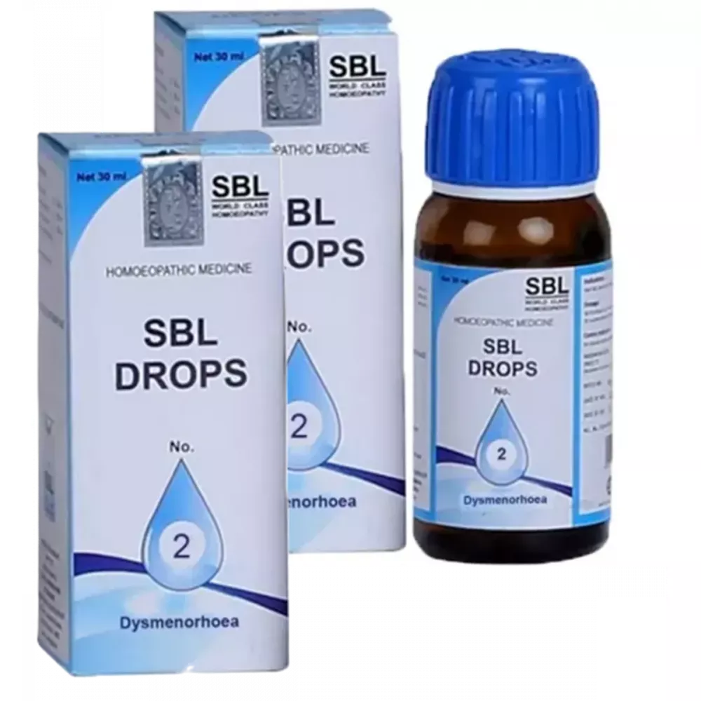 SBL Drops No 2 Dysmenorrhoea (30ml, Pack of 2)