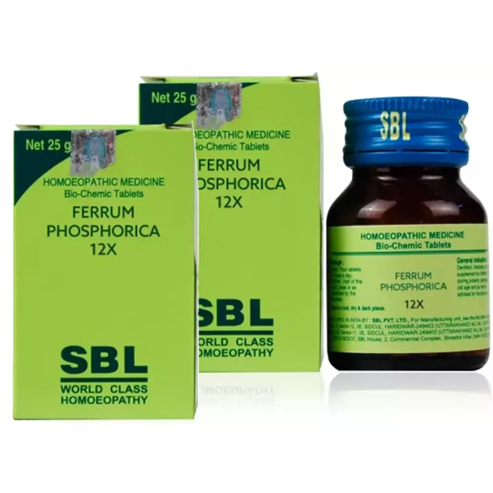 SBL Ferrum Phosphoricum 12X (25g, Pack of 2)