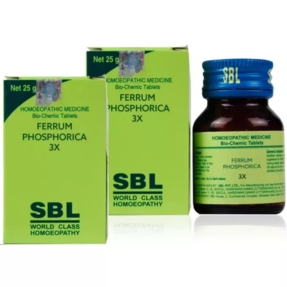 SBL Ferrum Phosphoricum 3X (25g, Pack of 2)