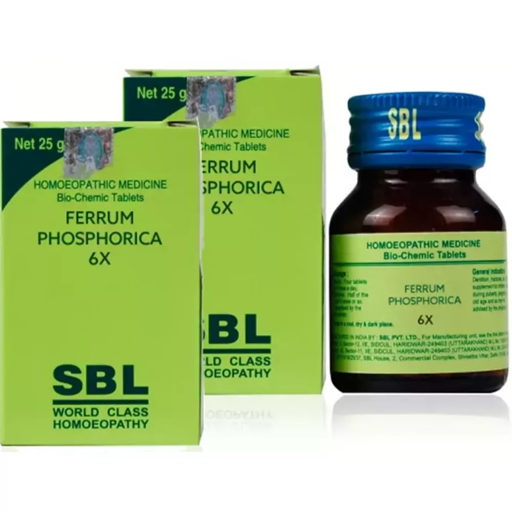 SBL Ferrum Phosphoricum 6X (25g, Pack of 2)