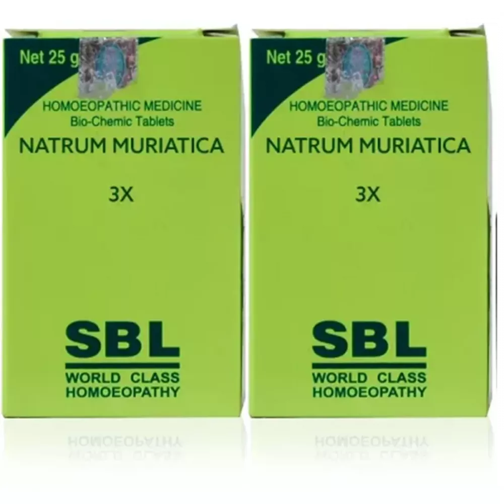 SBL Natrum Muriaticum 3X (25g, Pack of 2)