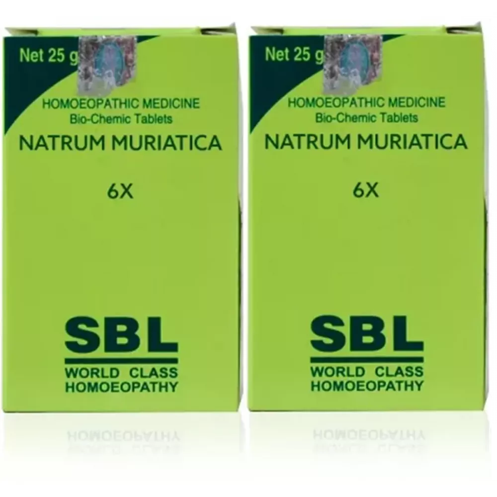 SBL Natrum Muriaticum 6X (25g, Pack of 2)